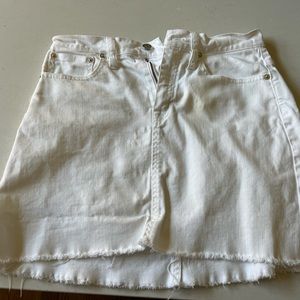 Jcrew white denim mini skirt size 26p